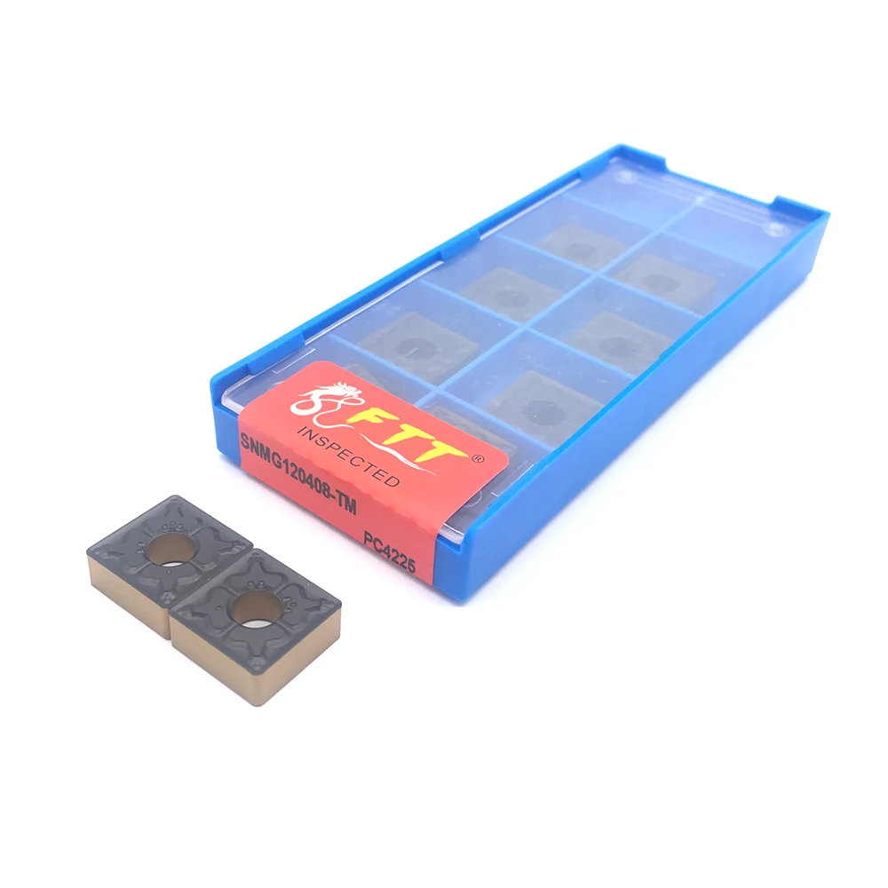 10 قطعة عالية الجودة SNMG120408 TM PC4225 قطع CNC أدوات خارجية تحول أدوات كربيد إدراج مخرطة القاطع تحول إدراج