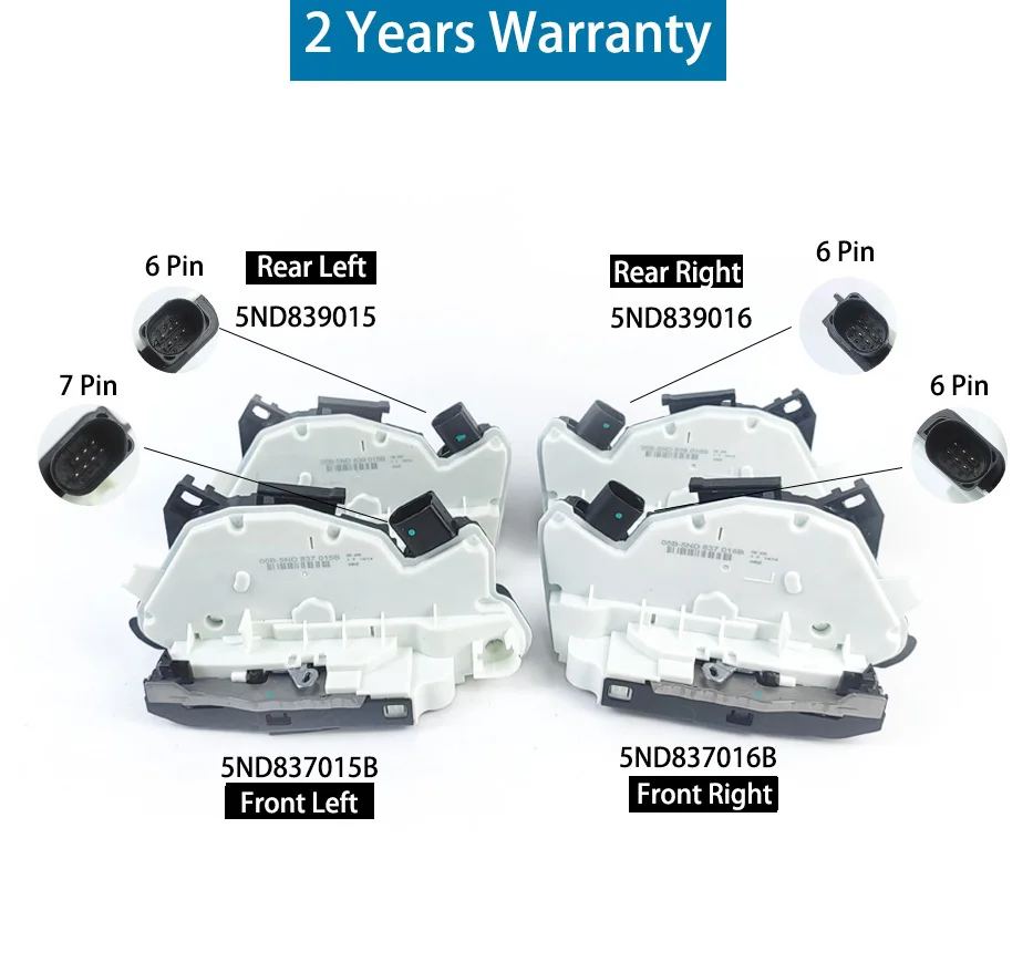 

Door Lock Actuator 5N1837015C 5N1837016C 5N0839015D 5N0839016D For VW AMAROK PASSAT CC Tiguan