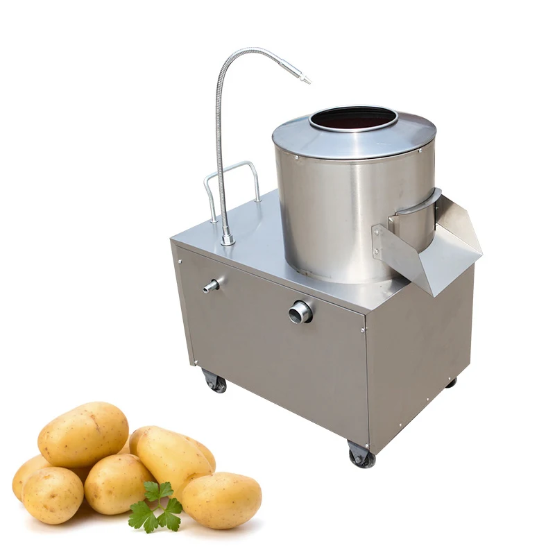 

1500W Commercial Potato Peeling Machine Electric Potato Peeler with Caster Wheels Stainless Steel Peeler Potato Taro 220V/110V