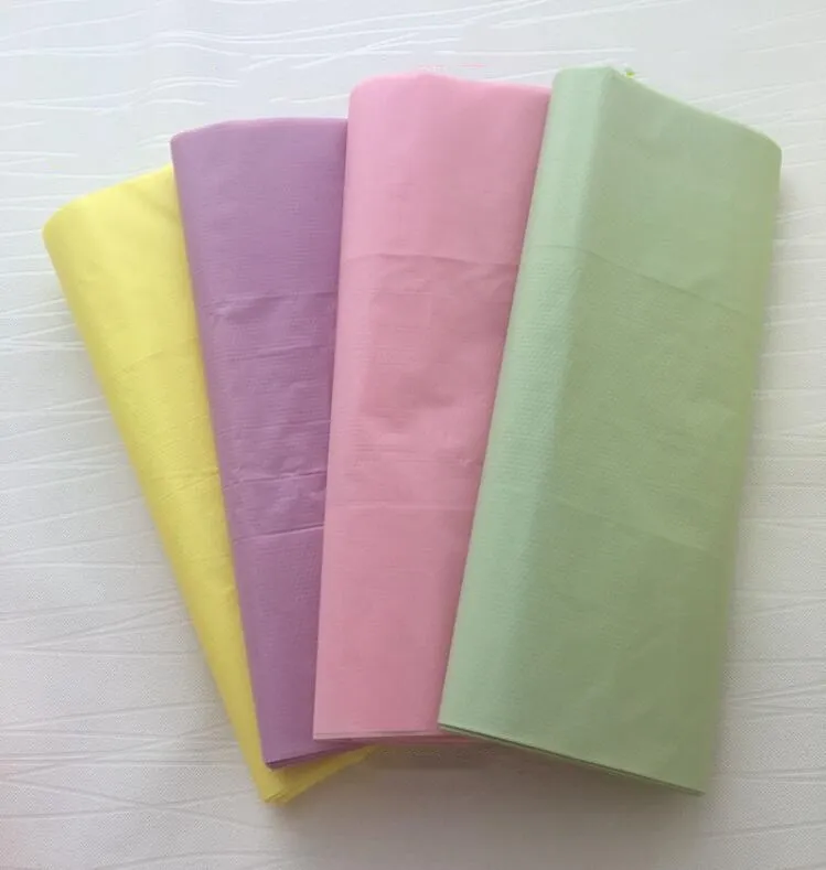 Portable Plastic Bag 50pcs Cake Wrapping Food Take Away Packaging Bags Colored Plastic Bag With Handle Supermarket Supply
