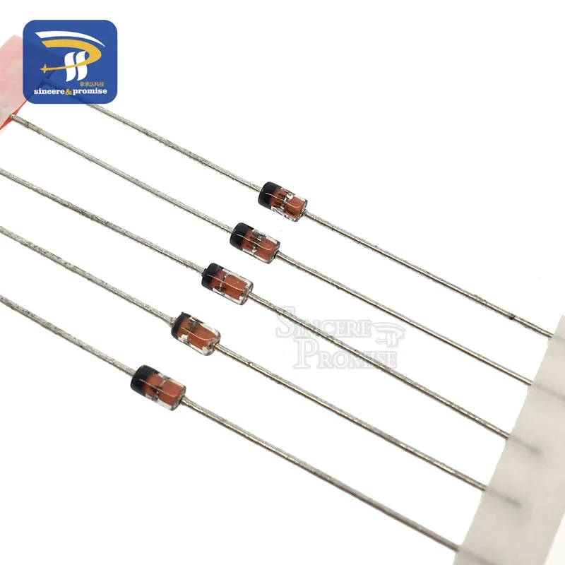 14 valori * 5 pezzi = 70 pezzi 1W diodo Zener pacchetto 1/2W DO-41 3.3V-30V componente Kit fai da te 14 tipi di volt comunemente usati