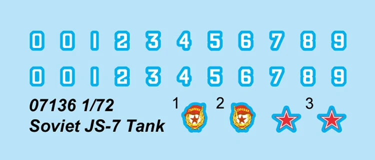 Trumpeter 07136 1/72 Scale โซเวียต JS JS-7 Heavy Tank เด็กทหารสะสมงานอดิเรกของเล่นพลาสติกประกอบอาคารชุด