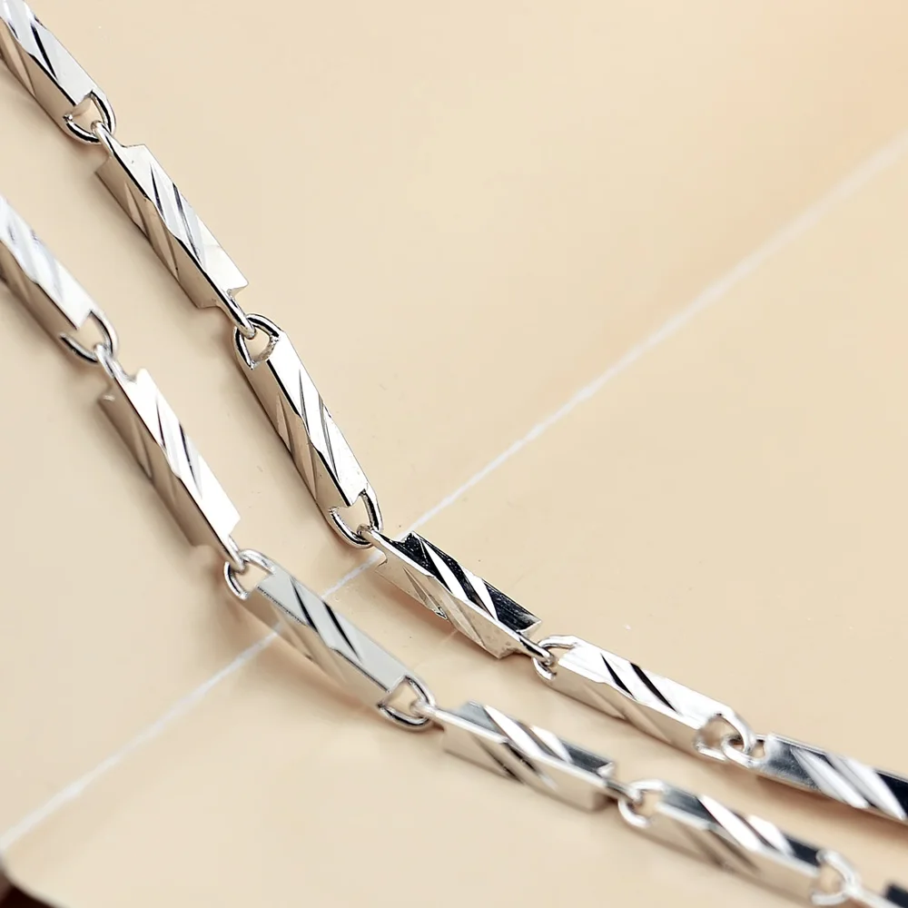 

New fashion men's sterling silver link chain long necklace,men's 925 sterling silver jewelry, Pendants with chain width 3mm
