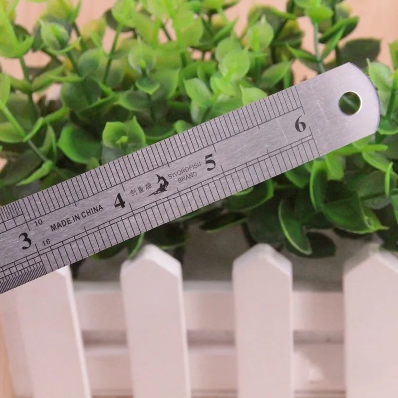 3pcs / Set Long Iron Ruler Scale Ruler Stainless Steel Measuring Tool 20cm / 30cm/50cm
