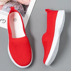 Scarpe da donna estive calzino lavorato a maglia Sneakers da donna Slip On Shoes appartamenti leggeri scarpe sportive da donna mocassini taglie forti taglie forti