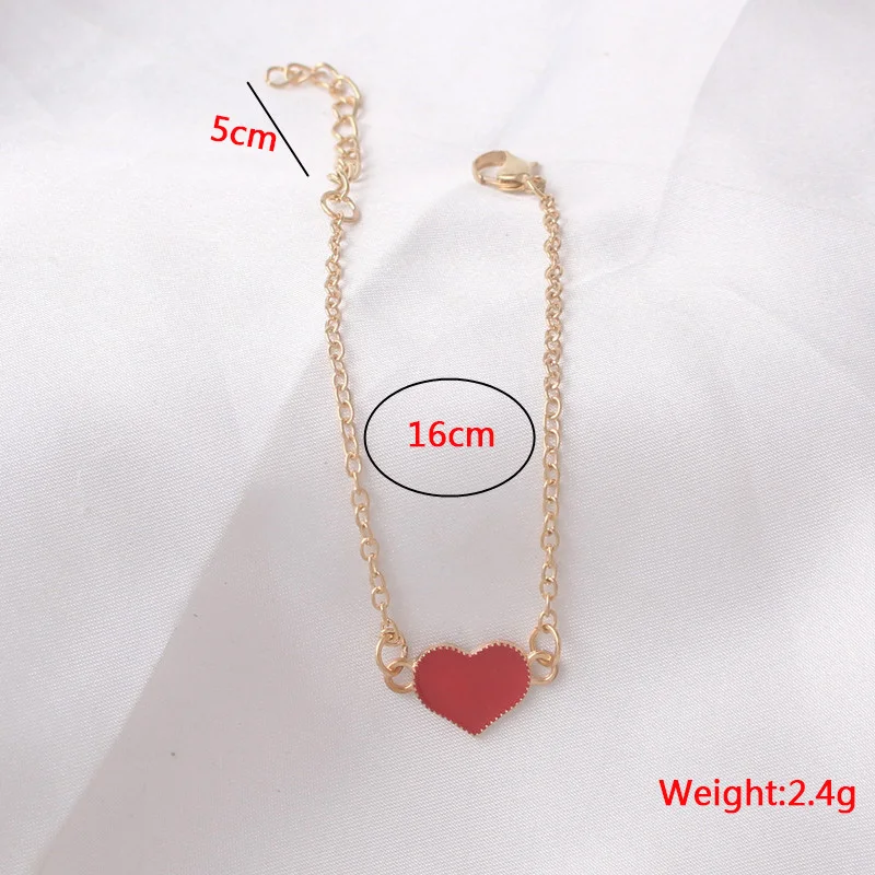 Korean Fashion Bracelets Enamel Heart Bangles for Women Enamel Bracelets Simple Design Hand Decoration Fashion Jewelry