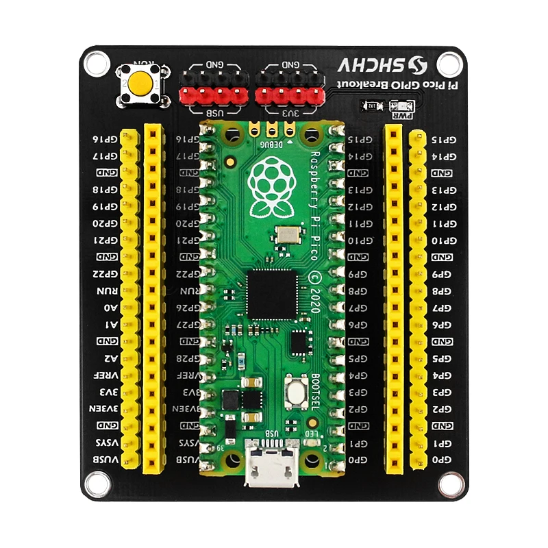 Raspberry Pi Pico GPIO Breakout Extender DIY Expansion Board Male Female Pin with Switch for RPI Pico W Pico 2 W