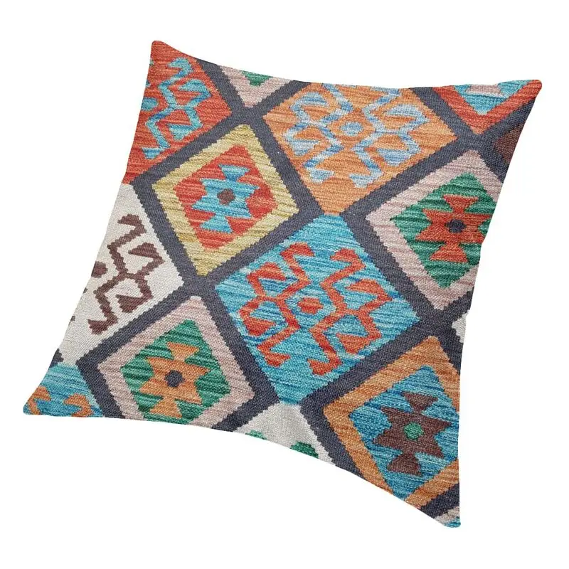 Vintage Turkish Kilim Luxury Pillow Cover Decoracion Salon Vintage Persian Tribal Bohemian Ethnic Art Sofa Cushion Case