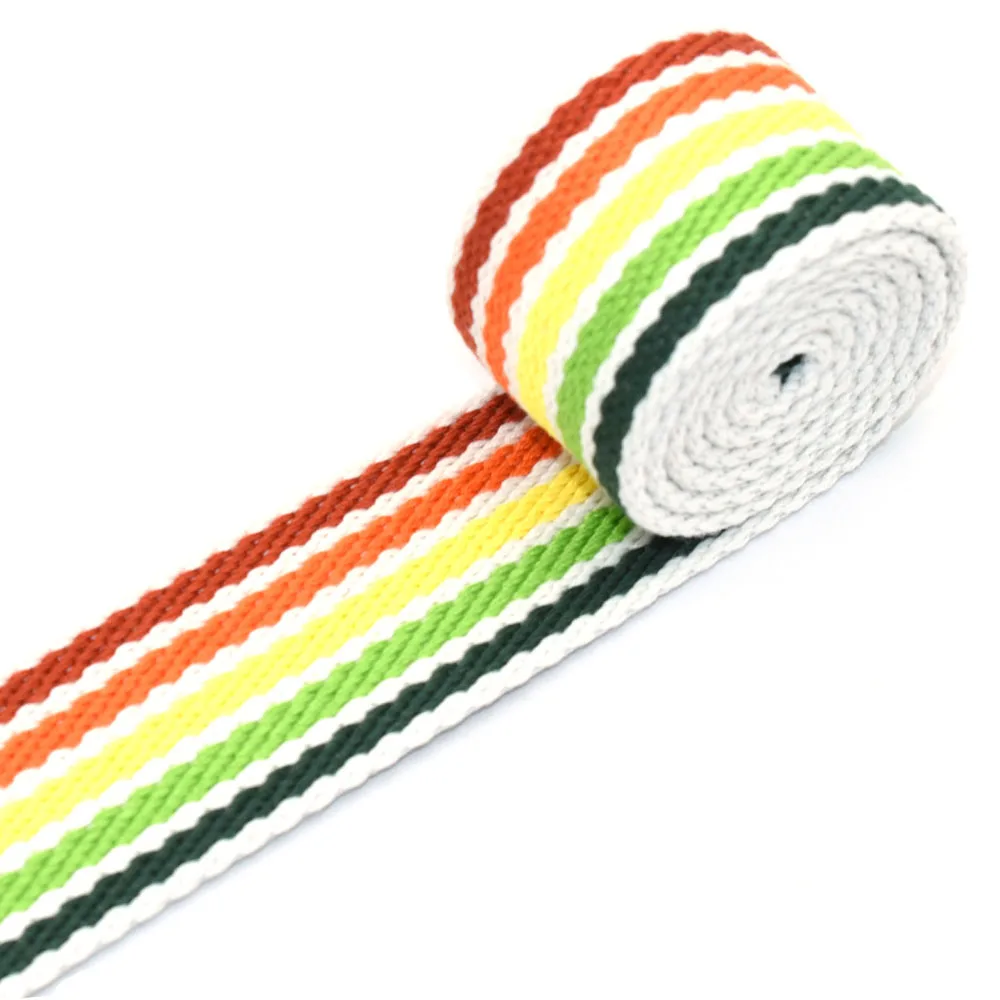 

1.5"Colored Ribbons Webbing Belt Jacquard Ribbon Striated Webbing Bag Webbing Belt Bag Crafts for DIY Garment Textile Sewing