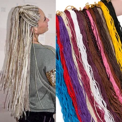 Extensiones de Cabello sintético trenzado de ganchillo zizi caja de cabello trenzas Rubio gris hebras trenzadas cabello pequeño giro