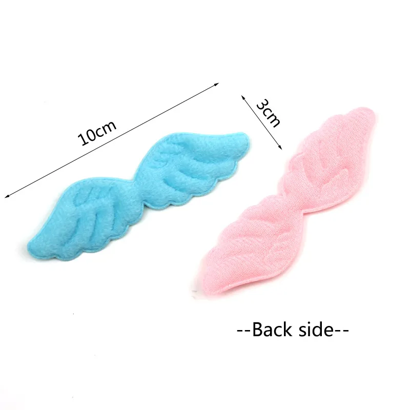 30Pcs 3*10cm Furry Angel Wing Shape Appliques for Clothing Patches Sewing Supplies Hair Hat Decor Ornament Accessories