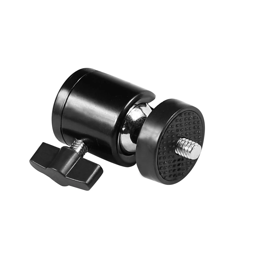 미니 볼 헤드 휴대폰 마운트 삼각대, 360 도 회전 촬영, 경량 휴대용 볼 헤드, LED 조명 브래킷용