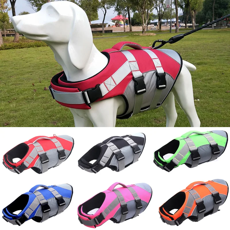 Summer Puppy Dog Life Jacket for Small Medium Dogs Reflective Pet Life Harness Vest Swim Suit French Bulldog Clothes Clothing