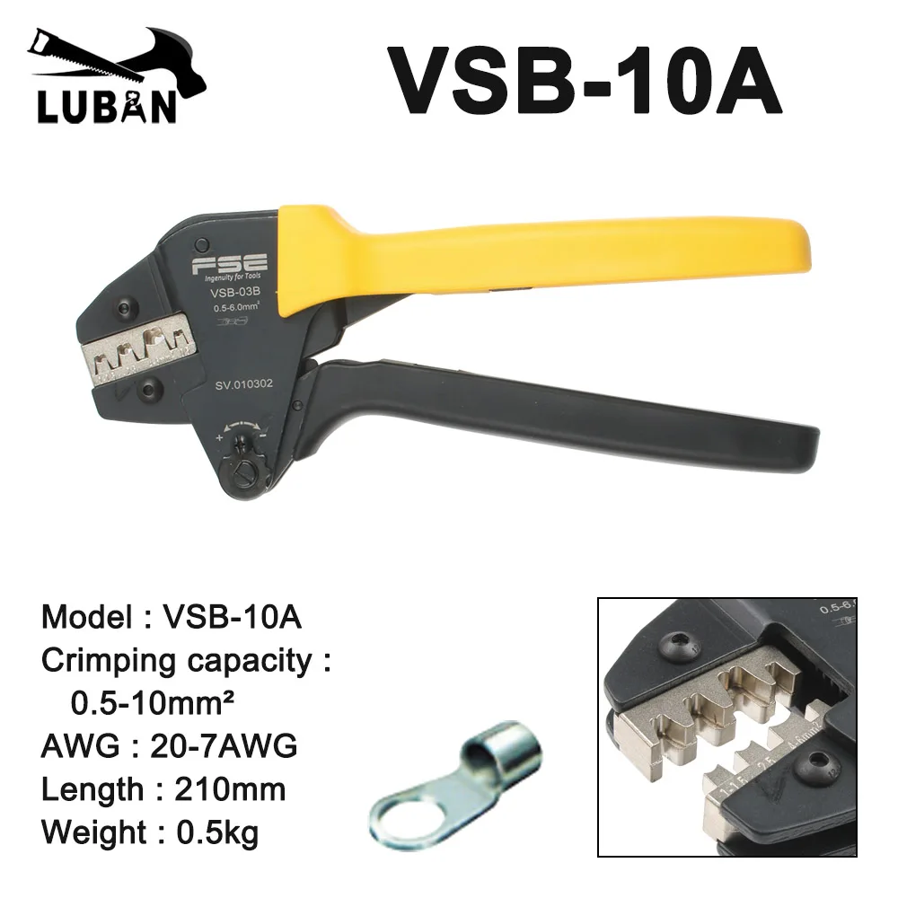 VSB-03B VSB-10A VSB-10WF VSB-30J High-quality Crimping Pliers High Precision Terminal Crimp Self-adjusting Tools