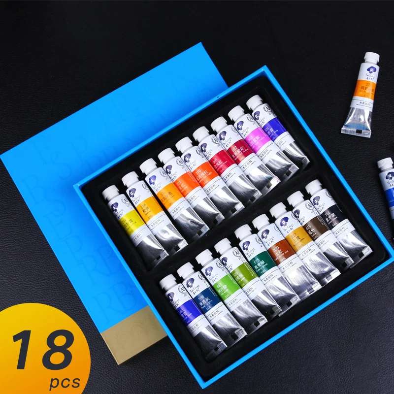 Paul Rubens 5 ml 18/24/36 Farben Aquarellfarben Tube Set Aquarellfarbe Pigment für Anfänger Zeichnung Kunstbedarf