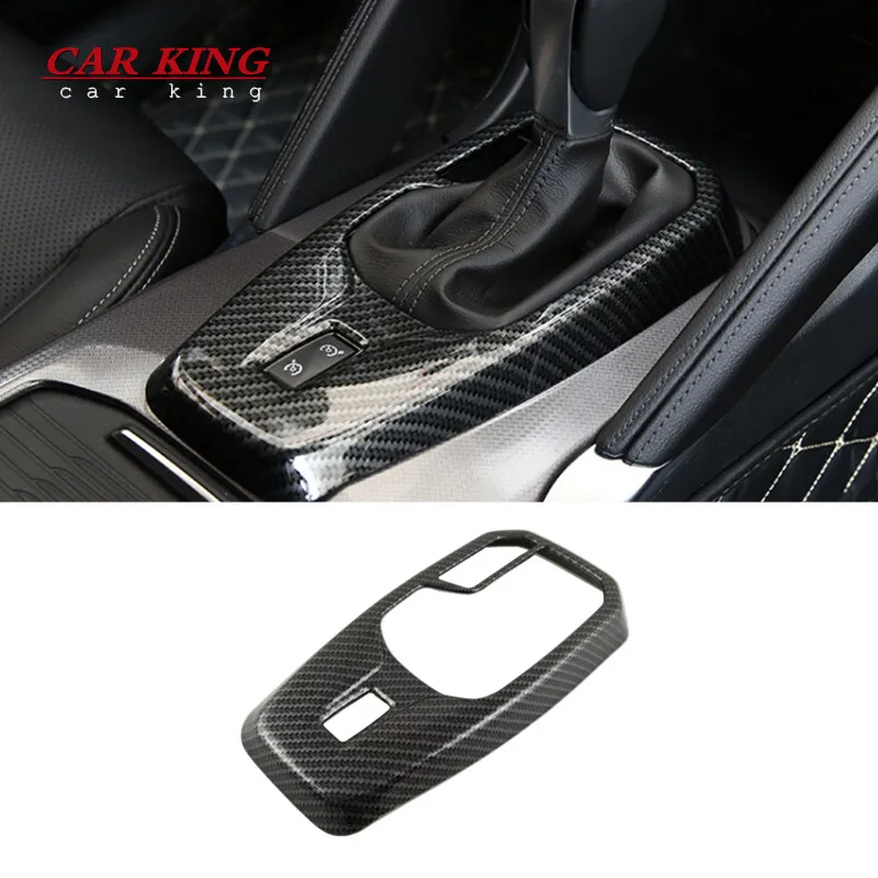 

ABS carbon fiber interior Car gear shift knob frame panel Cover Trim Car Styling Accessories For Renault Koleos 2017 2018 LHD