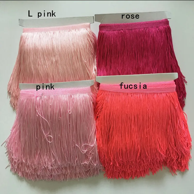 10 Yards 15cm Polyester Tassel Trimming Lace DIY Party Zipper Dress Curtain Fabric Accessories Latin Dance Decoration