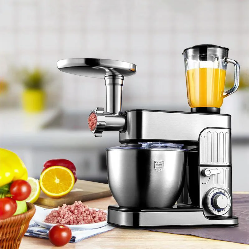 

Multifunction Kitchen Chef 3-in-1 Electric Stand Egg Whisk Dough Cream Mixer Machine Juicer Meat Grinder Sausage Mincer