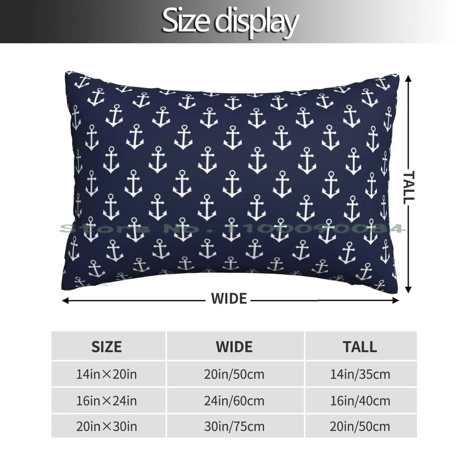 Blue Anchor Pattern Pillow Case 20x30 50*75 Sofa Bedroom Cryptocurrency Hodl Litecoin Hodl Ltc Ltc Coin Ltc Crypto Bitcoin