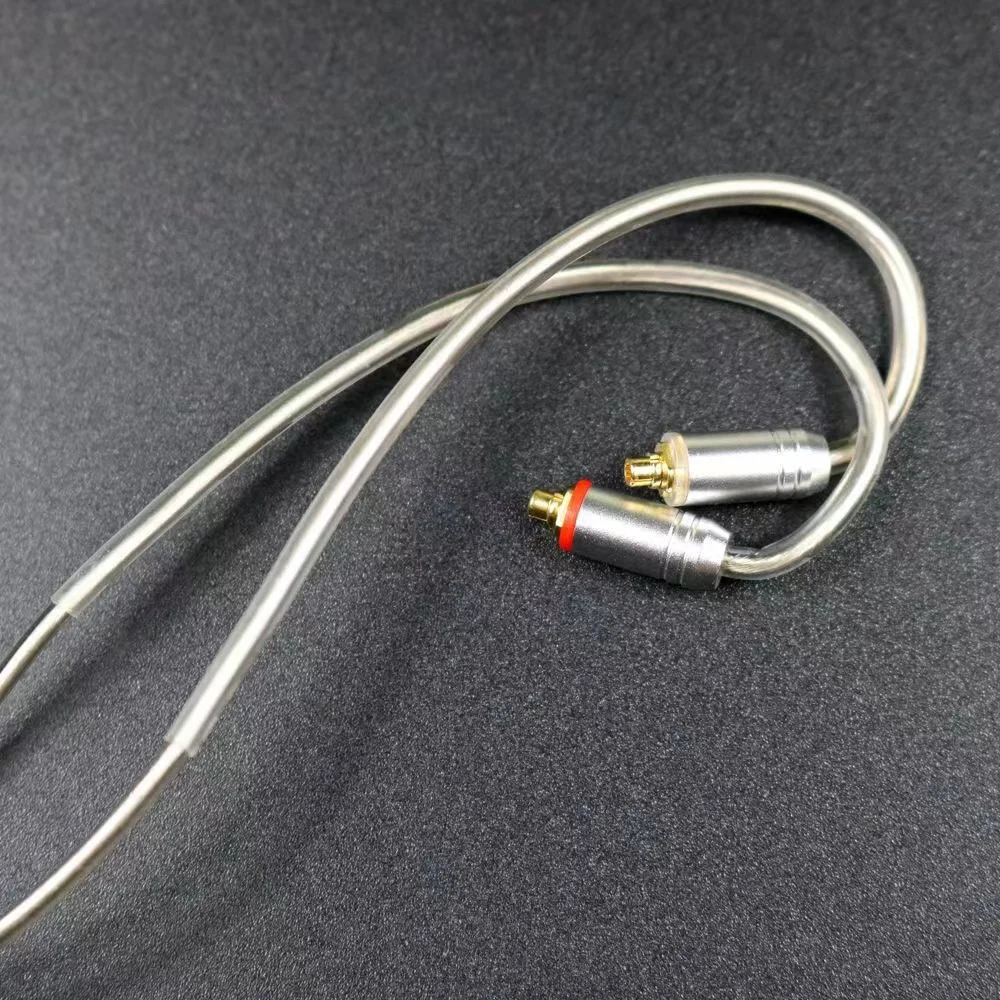 6N OCC placcato argento MMCX 0.78 2pin grigio doppia colla auricolare coassiale cuffia cavo aggiornato 3.5/2.5/4.4 QDC TFZ IE80 A2DC