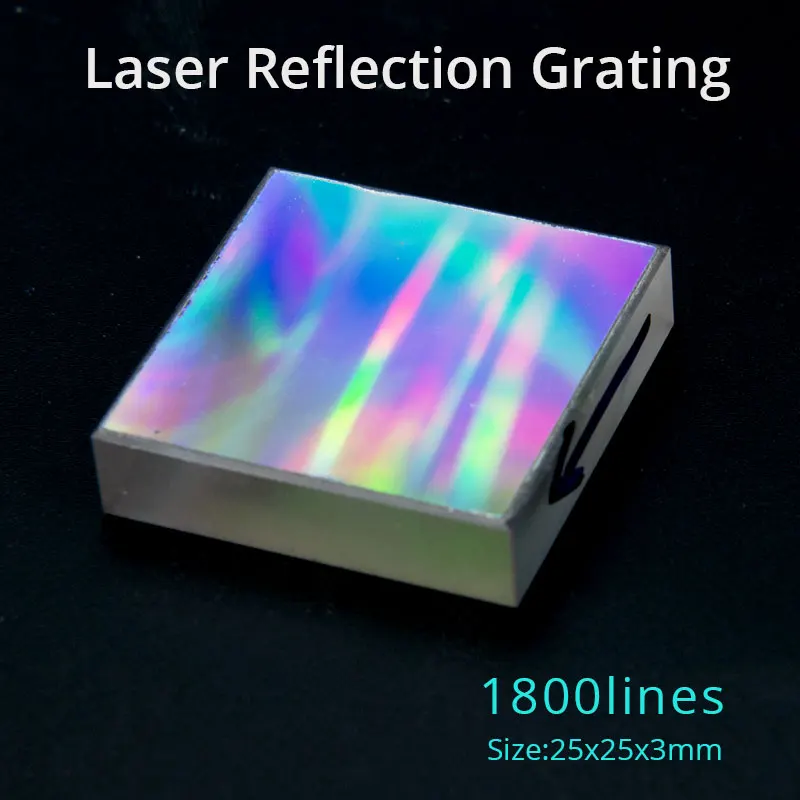 25x25x3mm K9 Optical Glass Laser Reflection Grating Light Spectral Decomposition Precision Optics Component 1800 Lines