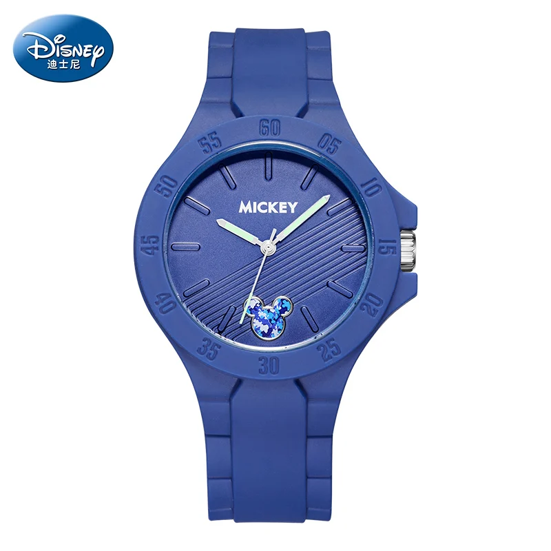 Disney Micky Mouse Minnie Cartoon Children Casual Quartz Wristwatches Silicone Luminous Japan Quartz Boys Girls Kids Gift Clock