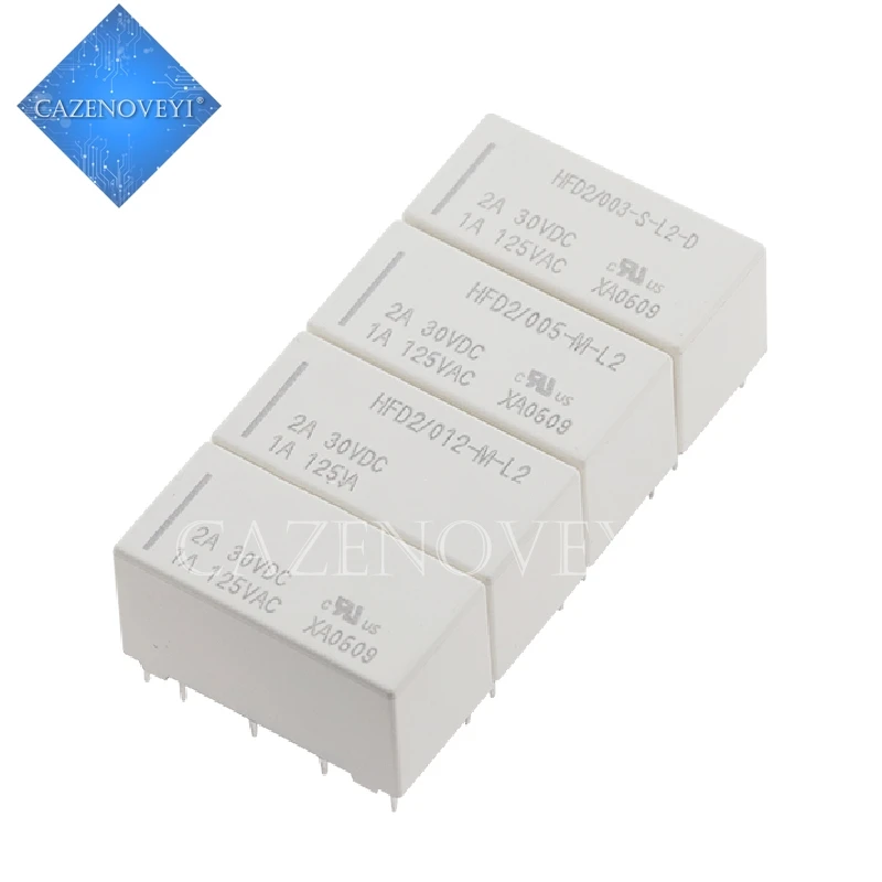1pcs/lot Relay HFD2-012-S-L2-D HFD2/012-S-L2-D HFD2-012-M-L2 HFD2/012-M-L2  Double coil magnetic latching relay 1A 10 pin 125VAC