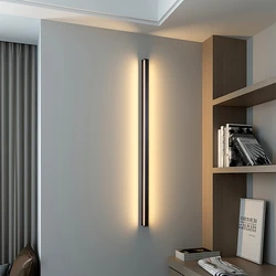 Minimalist Led Long Strip Wall Lamps Modern Indoor Atmosphere Bedroom Sconce Living Room Aisle Home Decor Bar Wall Light Fixture