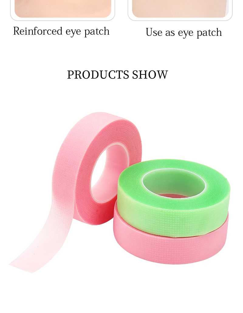 5 Rollen bunte Wimpernverlängerungs-Tapes, weiches, medizinisches, atmungsaktives PE-Klebeband für falsche Wimpern, Patches und Make-up-Tools – Detail 7