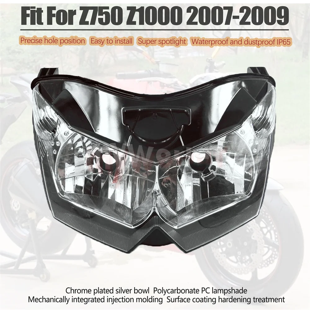 Convient pour KAWASAKI Z1000 phare 2007 - 2009 Z750 2007-2012 éclairage avant indicateur moto lumière assemblage accessoires