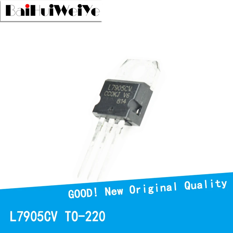 10PCS/LOT L7905 L7905C L7905CV 1.5A/5V TO-220 New and Original IC Chipset MOSFET MOSFT TO220 Three-Terminal Voltage Stabilizer