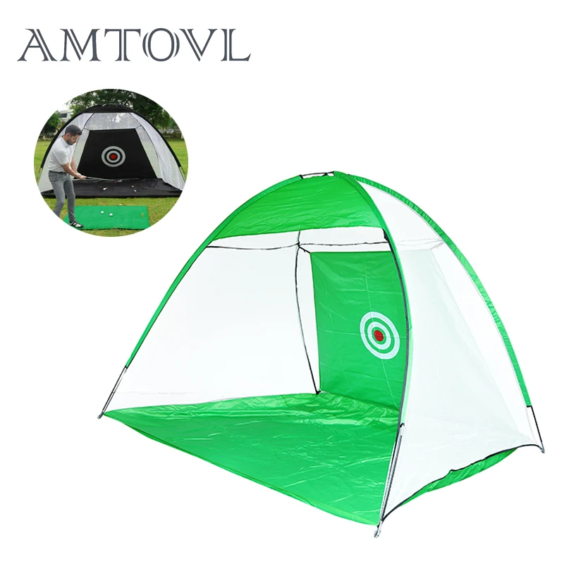 AMTOVL 3 Meter Golf Cage Practice Net Training Indoor Outdoor Sport Golf Exercise Equipment Trainer Portable Golf Training Tent