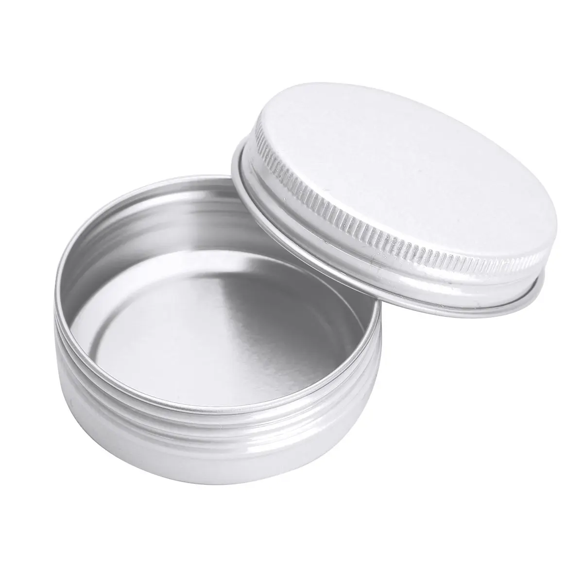 10Pcs Small Canister Aluminum Jars Round Candle Tin Cans Leakproof Seal Storage Container DIY Balm Lotion Organizer Jar with Lid