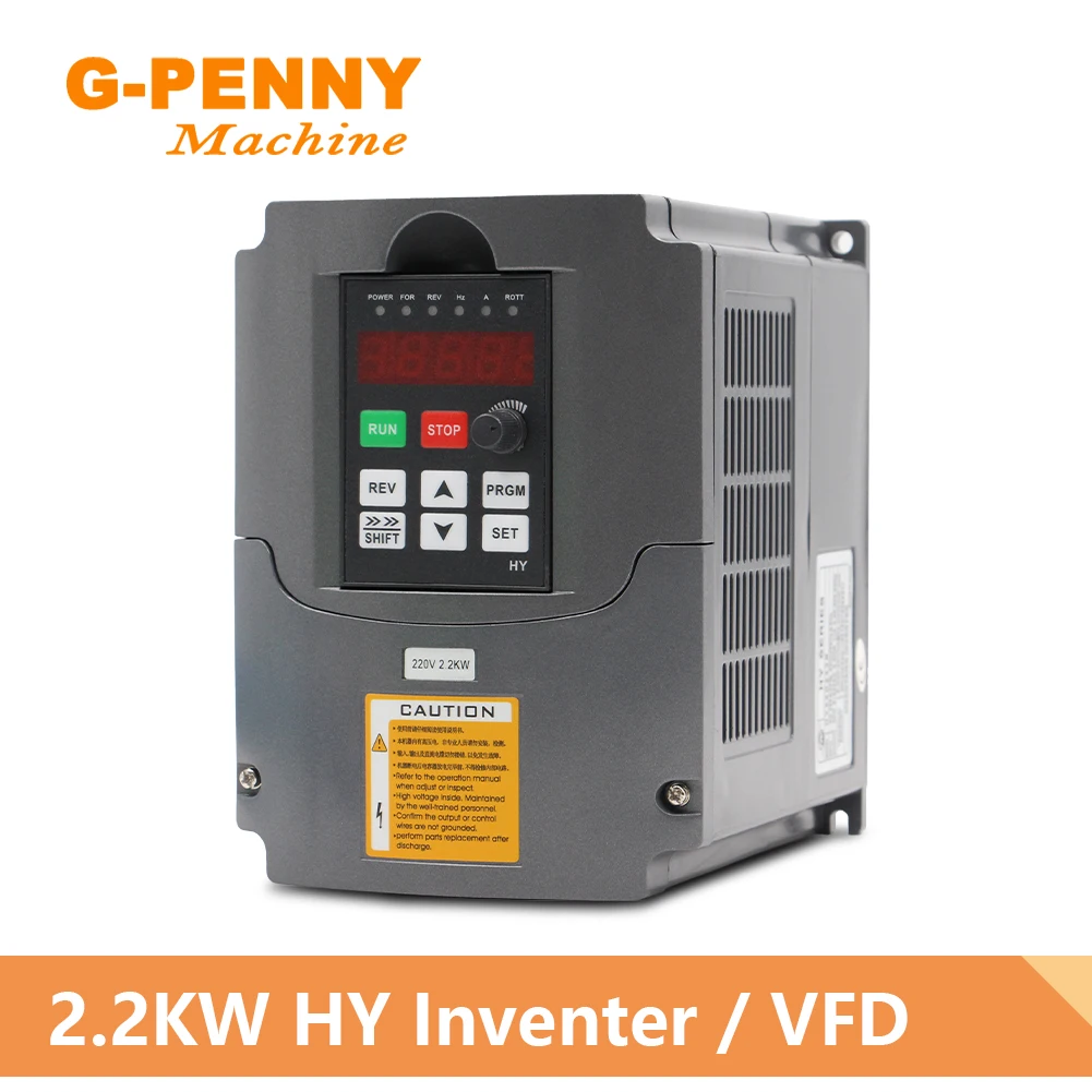 

2.2KW HUANYANG 110V/ 220v /380v Inverter CNC Spindle motor speed control Variable Frequency Drive 0-400Hz 3P output