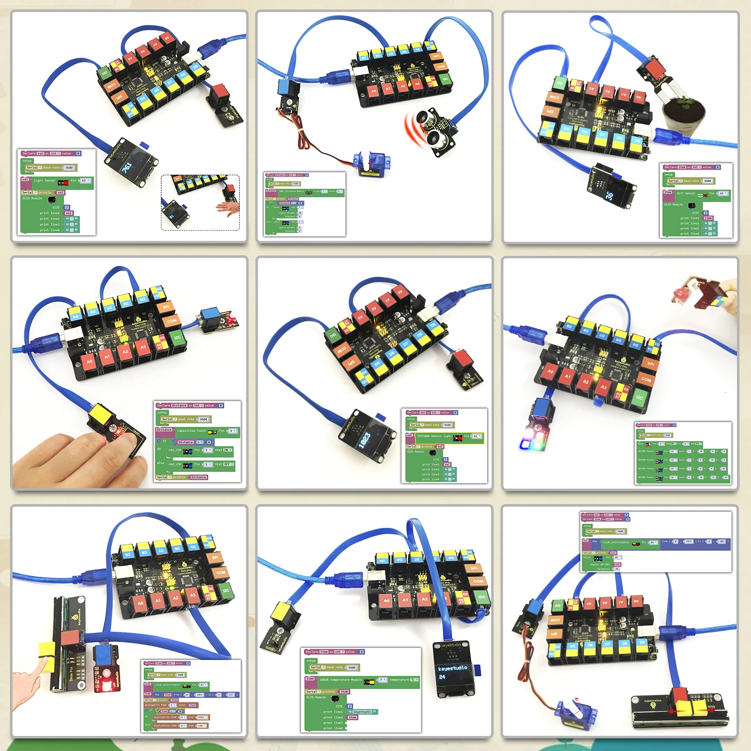 Keyestudio EASY Plug Ultimate Starter Kit For Arduino STEM EDU With Mixly Block Learning Arduino Kit