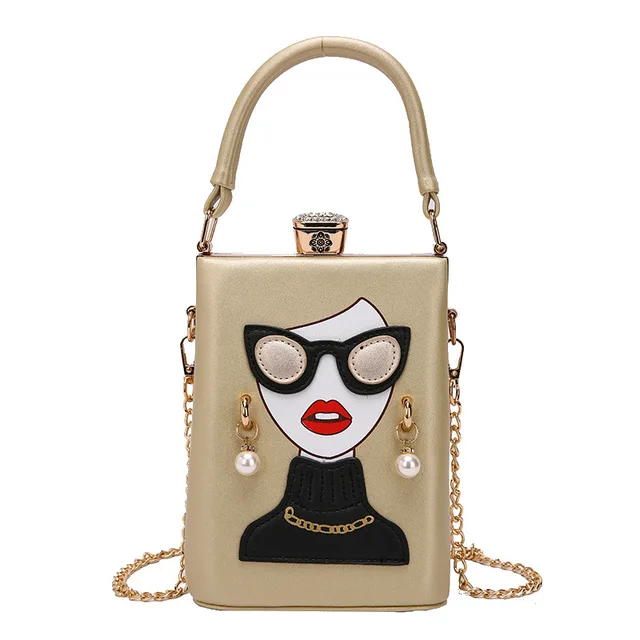 Cartoon Character Design torba na ramię dla kobiet Faashion torebki damskie i torebki zapinana na zamek designerska torba crossbody Pu Leather