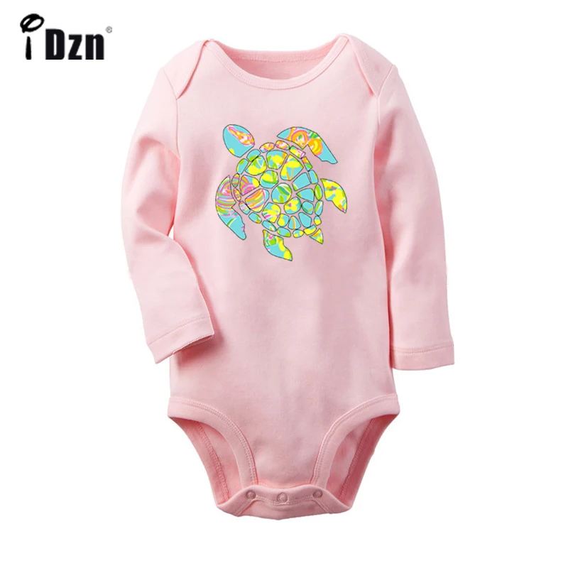 Sea Turtle Butterfly Properties Winter Wolf Design Newborn Baby Bodysuit Toddler Onesies Long Sleeve Jumpsuit Cotton Clothes