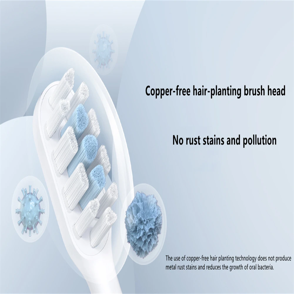 Testina per spazzolino elettrico originale Xiaomi Mijia 3 pezzi per T301 Smart Sonic spazzolino acustico pulito 3D testina combinata