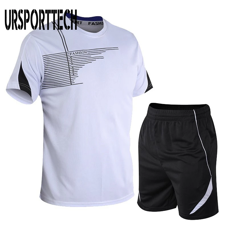 2024 Tracksuit Men sets Summer New Casual Men's Set 2 Pieces Man Suit Sportswear Outfits Short Sleeve T-shirt Shorts Joggers Set