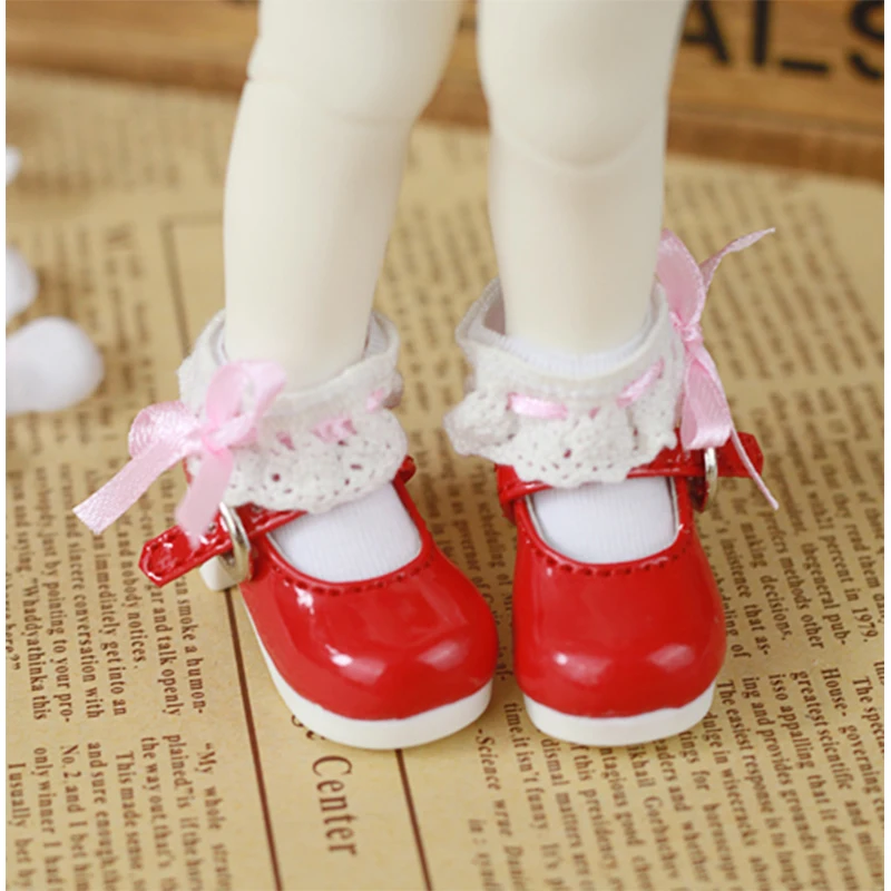 BJD doll short socks with lace edge white color with colorful ribbon for 1/8 1/6 1/4 1/3 BJD DD SD doll accessories doll socks