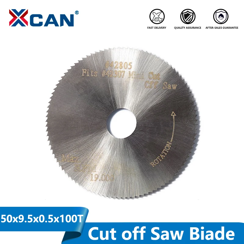 

XCAN 1pc 50x9.5x0.5mm 100T HSS Circular Saw Blade Fit #42307 42805 Mini Cut Off Saw Power Tools Accessories Mini Cutting Disc