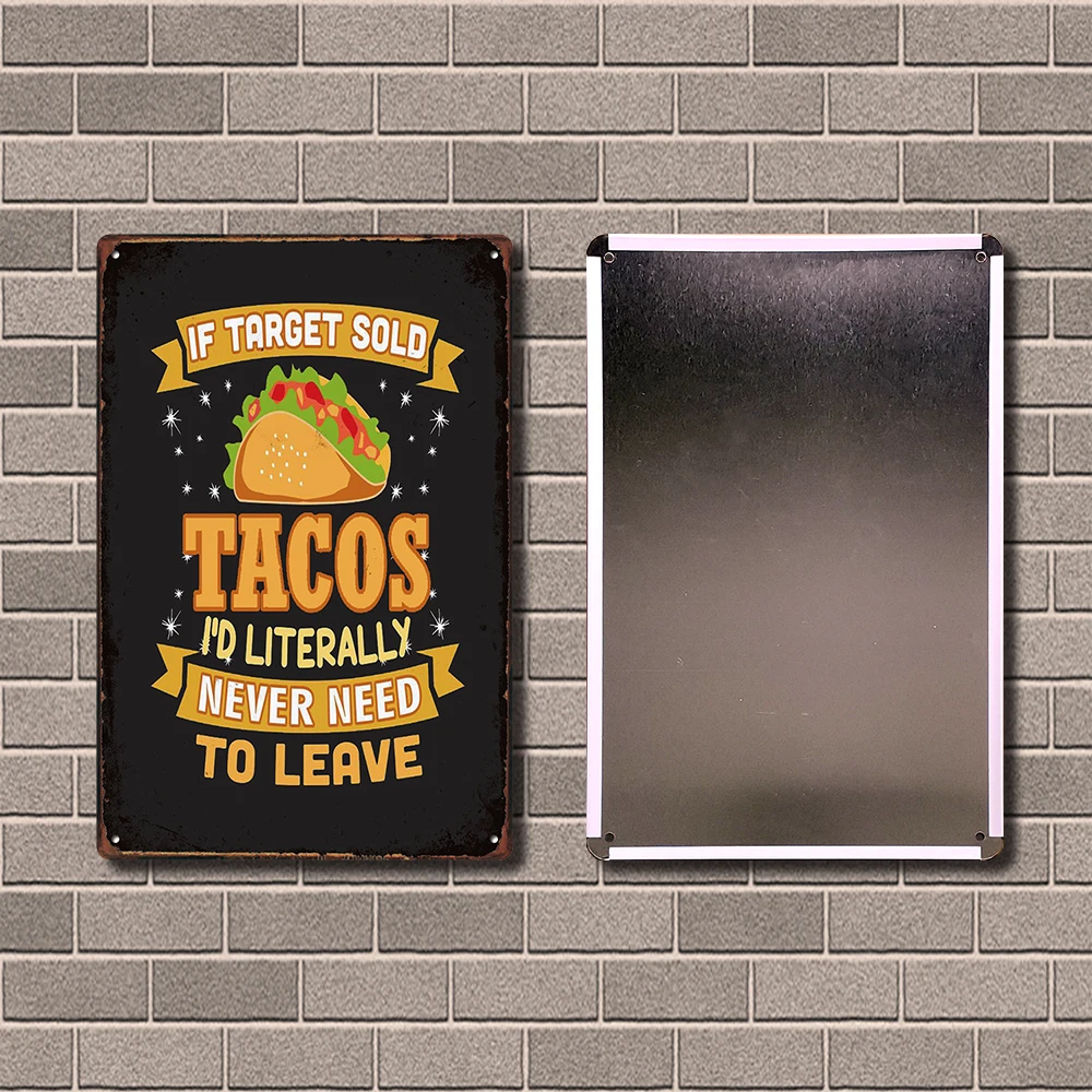 [ Kelly66 ] Tacos Are My Love Language Coffee  Tin Poster Metal Sign Man Cave Home Decor Wall Art Painting 20*30 CM Size LA-29