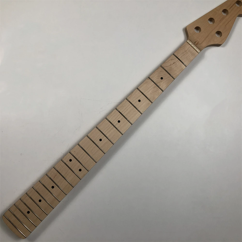 5 String Electric Bass Neck Maple 21 Frets Fretboard Dot Inlay 34inch Heel: 75mm Matte