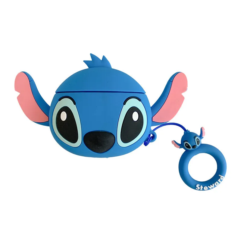 Custodie in Silicone Disney Cute Cartoon Stitch per Airpods 1 2 custodia protettiva per auricolare Wireless Bluetooth per Airpods Pro