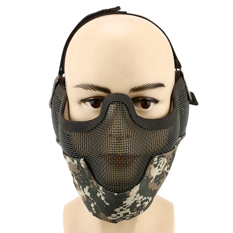 2021 New Outdoor Cycling Tactical Half Face Masks Adjustable Camouflage Breathable Mask with 9 Style