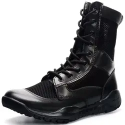 Botas de Treino de Rede das Forças Especiais masculinas, Ultra Leve, de cano alto, Militar, Verão, Exterior