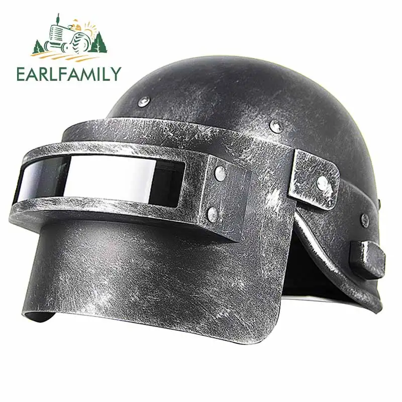 

EARLFAMILY 13cm x 10.1cm for PUBG Level 3 Helmets Fine SUV Car Stickers DIY Anime Fashion Vinyl Car Wrap Decal Decoration