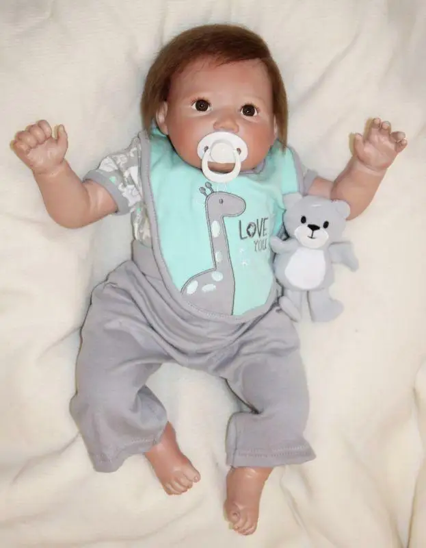 20'' Boy Lifelike Silicone Vinyl  Handmade Reborn Doll Alive Reborn Baby Realistic Kid Toy Baby Girl Toys  Baby Doll Toy