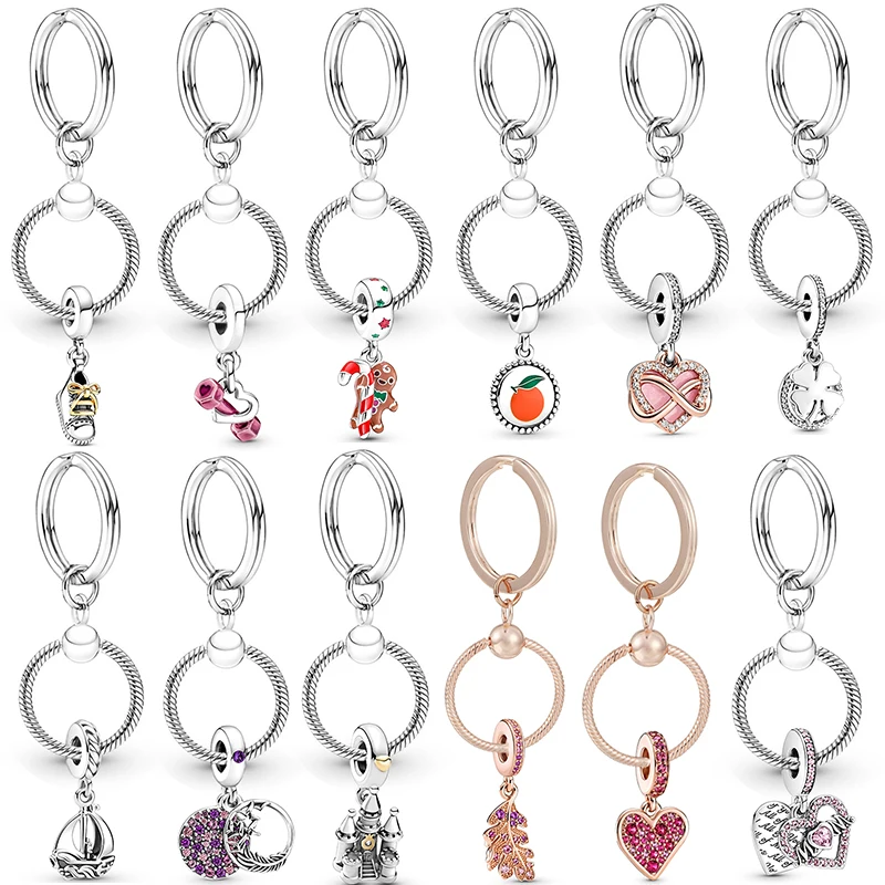 Silver Color Exquisite Charm Keychains For Women Handbag Car Ornaments Keychain Accessories Brand Keyrings Party Gift Jewelry