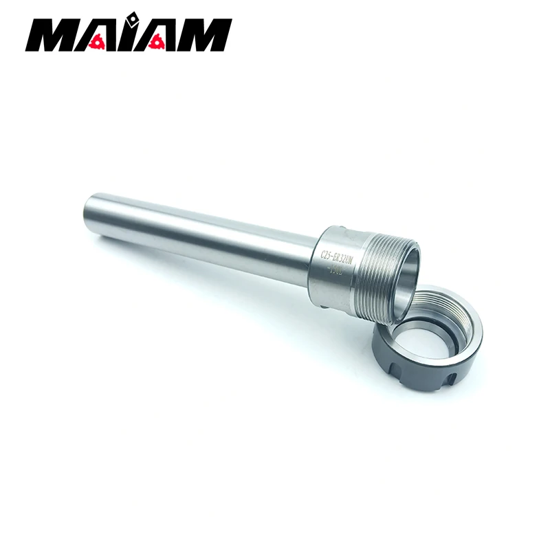 C25 ER20 ER25 ER32 Extension rod 100l 200l 300l CNC Lathe Milling Machine Lengthened Straight shank Toolholder apply nut wrench